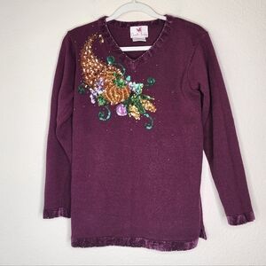 Quacker Factory Cornucopia Sweater S